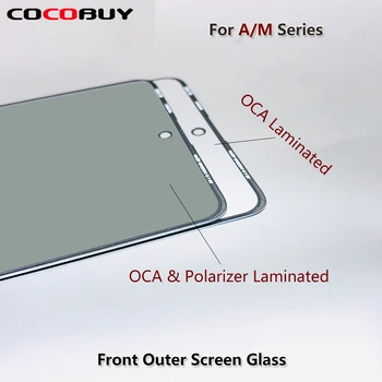 5Pcs/Lot OCA Polarizor Film Laminat de Exterior Ecran Inlocuire Sticla Pentru Samsung A10 A20 A30/A50 A70 M10 M30 M21 M31 A10S A20S