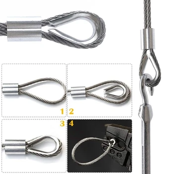 5Pcs Cablu Balustrada Kituri Set cu cabluri din Oțel Inoxidabil Cablu și Cablu Cutter pentru Lemn Posturi DIY Punte Scara