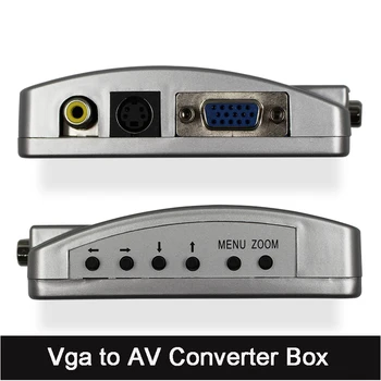 VGA La TV AV RCA de Semnal Compozit Adaptor Convertor Video o Casetă de Comutare PC La TV Monitor AV Compozit pentru Calculator Laptop PC