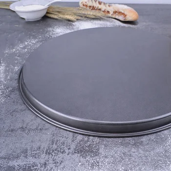 Un Oțel Carbon Non-stick de Mucegai Instrument de Copt Bicarbonat de Mucegai Pan 9/10/11/12/14inch Rotunde de Pizza Placa Pan Pizza Deep Dish Tava