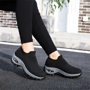 LIN REGELE Femei Pantofi Casual Respirabil Femei Nou-veniți Moda Plasă de Vulcanizat Adidași Creșterea Înălțimii de Pantofi Plus Dimensiune 35-43