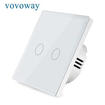 Touch switch întrerupător geam panou de perete autocolant de instalare AC110V220V 1gang2gang3gang UE switch Întrerupător de siguranță