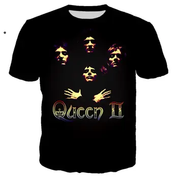 Nou Haine de Vară Metal Rock Queen Trupa T shirt de Imprimare 3D Bărbați Femei Tricou Maneca Scurta Tricou Tricouri Hip Hop Streetwear Topuri 5XL