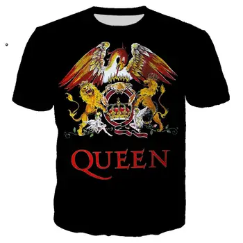 Nou Haine de Vară Metal Rock Queen Trupa T shirt de Imprimare 3D Bărbați Femei Tricou Maneca Scurta Tricou Tricouri Hip Hop Streetwear Topuri 5XL