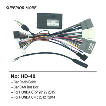 Radio auto Cablu can BUS pentru HONDA CRV Civic 2012 16pin Puterea Fasciculului de Cabluri DVD 2din Android Player Multimedia Conector Soclu