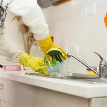 Bucătărie acasă Mănuși de Spălat Curățat Latex de Cauciuc Mănuși de Curățare Burete de Vase Degetele de Curățare de uz Casnic Mănuși pentru spălat Vase