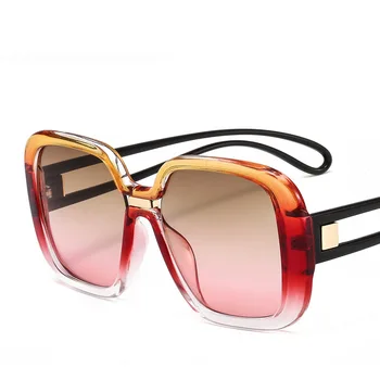 Noi Supradimensionat ochelari de Soare Patrati Femei de Brand de Moda Gradient de Colorat UV400 Ochelari de protecție Ochelari de Cadru Doamnelor Nuante