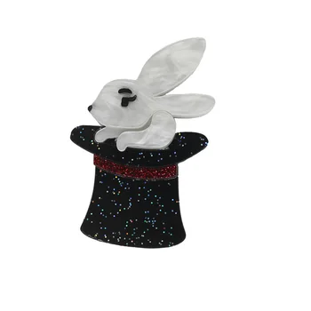 Iepurasul Acrilice Iepure Broșe Trixie Bunny Miere Brosa Femei Bărbat cadou de Iepuraș de Paște Brosa ace Bijuterii Dcnovember
