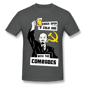Unisex URSS Lenin Tovarășul Comunismul T Shirt Design Amuzant Pentru Om Streetwear Tricou Cadou de Crăciun Tricou Tesatura de Bumbac