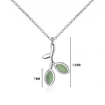 NEHZY argint 925 nou femeie moda bijuterii de înaltă calitate, frunze de cristal zircon opal pandantiv colier cu lungime de 40+3.5 cm