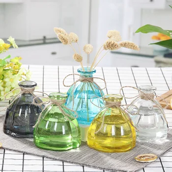 Cel mai bun de vânzare de mobilier acasă decoratiuni, agățat de sticlă de sticlă meserii dovleac sticla suspendate mici vaza de sticla