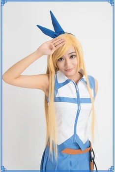 Anime Fairy Tail Lucy cosplay costum student uniformă peruca urechi