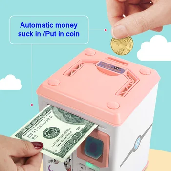Electronice Piggy Bank ATM Parola Caseta de Bani a Amprentelor Monedă de Economisire a Banilor Cutie ATM Banca Seif Depozit de Bancnote