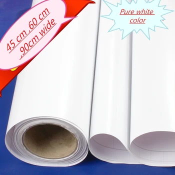 90cm Auto-adezivă de hârtie de perete din PVC rezistent la apa tapet autocolant perete Luminos alb pur mat lipicios mobilier Renovat cabinetul