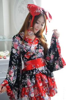 Femei Printesa Kawaii Lolita Rochie Fete Kimono Sexy Costume Cosplay Drăguț Loli Fusta De Moda Dulce Vestido Petrecere De Halloween Purta