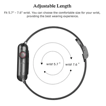 Silm curea Pentru Apple Watch band 44mm 40mm iWatch trupa 42mm 38mm brățară din oțel Inoxidabil Apple watch serie SE 6 5 4 3 42 mm