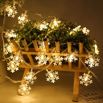 Fulg de nea de Lumină LED, Decoratiuni de Craciun Pentru Casa Agățat Ghirlanda Pom de Crăciun Decor Ornament 2020 Navidad Xmas Cadou de Anul Nou