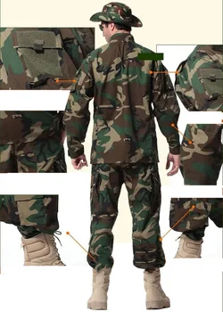 13 Culoare Armata Militare Tactice Uniformă Tricou + Pantaloni de Camuflaj Camuflaj Uniformă de Luptă a Armatei SUA de Îmbrăcăminte pentru Bărbați Costum de Airsoft Vanatoare