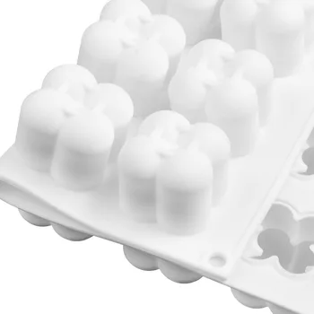 Soia în Formă de Lumânare Matrite 15 Cavitatea Rășină Cub Lumanari Matrite Silicon 3D Ceara Săpun Mucegai Desert Tort de Ciocolata produse de Patiserie de Copt Mucegai