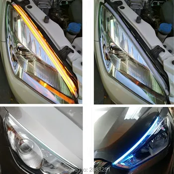 Ultra-subțire LED strip lampa spranceana Streamer lampă de Semnalizare pentru NISSAN tiida j10 j11-versa juke, qashqai Serena Styling auto