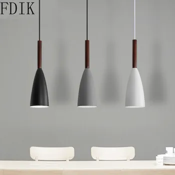 Moderne din Aluminiu, Abajur Pandantiv Lumini pentru Camera de zi Dormitor Cafea Iluminare Interioară Lampă de Agățat Nordic Bucătărie Corpuri de iluminat E27