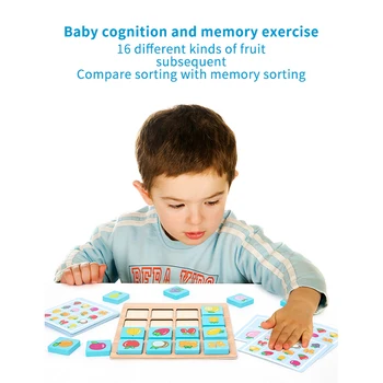 Copii Puzzle Joc De Bord Foto Instant Memorie Sah Baby Puterea Creierului De Educație Timpurie Din Lemn Jucarii Montessori