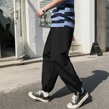 2020 Moda pentru Bărbați în Vrac Cargo Pantaloni Drepte de Înaltă calitate Casual Pantaloni Largi Streetwear Kaki/negru Culoare Pantaloni Marimea M-2XL
