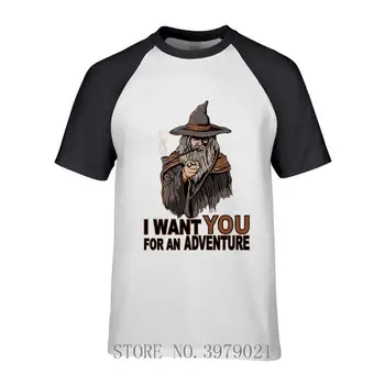 2019 Confortabile, Toate din Bumbac Tricouri Gandalf Grafic Vreau Pentru O Aventura Imprimate T-Shirt de Vară de Moda Casual T-shirt
