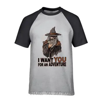 2019 Confortabile, Toate din Bumbac Tricouri Gandalf Grafic Vreau Pentru O Aventura Imprimate T-Shirt de Vară de Moda Casual T-shirt