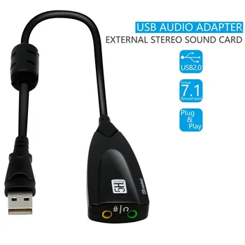 Anti-bruiaj prelungitor USB placa de sunet microfon jack audio de 3,5 mm adaptor pentru PC laptop-uri
