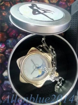 Sailor Moon a 25-a Aniversare Stele Medalion Ceas Cristal Smoching Colier Pandantiv Lanț de ceas de Buzunar Cosplay Cadouri în Cutii Box