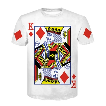 Creative de Înaltă Calitate t shirt de Imprimare 3d Poker Tricouri Cărți de Joc Moda Barbati Tricou Topuri Casual, cele mai Noi 3D Tee Cămașă 2020