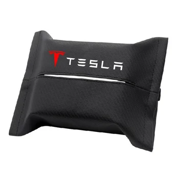 Autocolante auto Interior modificarea decor de stocare și de finisare cutie de tesut Pentru Tesla Model 3 X S accesorii