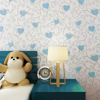 Dulce de Desene animate 3d Relief Model Inima Tapet Camere Copii Fată Roz Decor Dormitor imagini de Fundal Auto-Adezivă de Hârtie de Perete Ez050