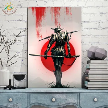 Japonia Samurai Modern Wall Art Print Pop Art-Postere si Printuri Scroll Panza Pictura Poze de Perete pentru Camera de zi