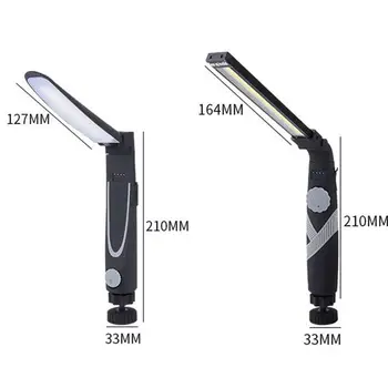 LED COB Pliere Lumina de Lucru cu Magnet Multi-funcție de Lampă de Încărcare USB Reglaj Lumina pentru Camping în aer liber Portabil Lumina de Lucru