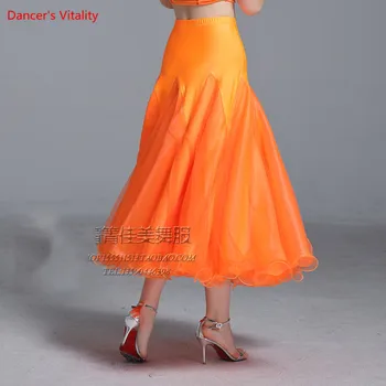 Dans Fuste Adult Leagăn Mare Fusta Pentru Femei Performanță Etapă De Îmbrăcăminte Standard Vals Latină Dans Practică Costume