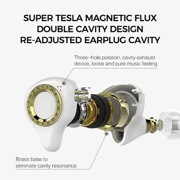 TFZ LIVE X 11.4 MM Dual Cavitatea Dinamic Driver În ureche Căști IEM cu Nano-Aur Diafragma Unitate 0.78 mm Cablu Detașabil Cască