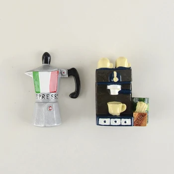 Creative 3D Cafea Accesorii Magnet de Frigider Desene animate Moka pot Ceașcă de Cafea în Formă Magnetic Notă de Adsorbție Decor