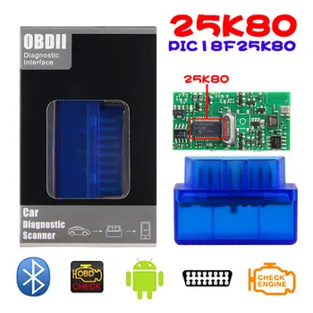 Super Mini ELM327 Bluetooth 25k80 Chip HW V1.5 SW V2.1 OBD2 de Diagnosticare Auto Interfata ELM 327 pentru Android Protocolul OBDII