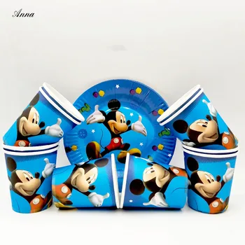 20buc/set Farfurie/Cana Disney Mickey Mouse pentru Copii de Ziua Decor articole Party Mickey Mouse Consumabile Partid Favoruri de Partid
