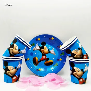 20buc/set Farfurie/Cana Disney Mickey Mouse pentru Copii de Ziua Decor articole Party Mickey Mouse Consumabile Partid Favoruri de Partid