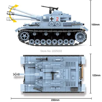 Mondiale militare de Război germană Panzerkampfwagen IV Tanc ww2 Armata Cifre Blocuri Jucarii Pentru Baieti, Cadou