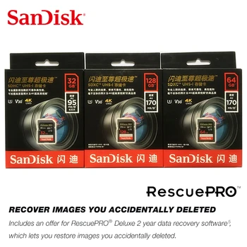 SanDisk Extreme Pro SD Card SDXC 64g 128g 256g până la 170MB/s UHS-I SDHC Class10 32g pana la 95MB/s-Card de Memorie de 4K pentru SLR