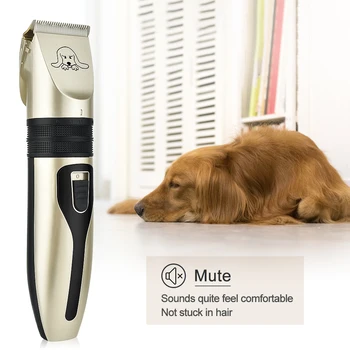 Electric Câine de Ras Parul de Animale Tuns Câine Grooming Kit USB Liniștită cu Acumulator mașini de Tuns Foarfeca Cutter pentru Caini Pisici Animale de companie
