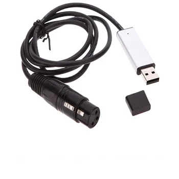 USB La Adaptorul de Interfață DMX Controller DMX512 Calculator-nivel de Iluminare de Control USB Exterior Coajă de Metal DIN Adaptor 3Pin