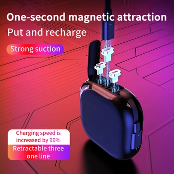 Magnetic Cablu USB Mini Cutie 3A Încărcare Rapidă Stocare Cablu pentru iPhone 12 Pro Max 11 Tip C Cablu de încărcare Rapidă pentru Xiaomi redmi 9