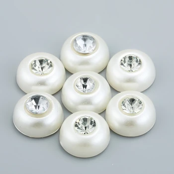 100buc DIY Rotund de Flori Perla Cap Tubular din Piele Nituri Ambarcațiuni de Reparare Perla Tricotat Dantelă Pălărie de Păr Accessoiries Nituri