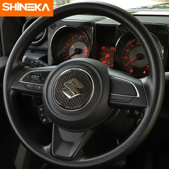SHINEKA Interior Autocolant Pentru Suzuki Jimny din Fibra de Carbon Volan Masina Centru de Decorare Acoperire Autocolant Pentru Suzuki Jimny 2019+