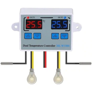 XK-W1099 Dual Termostat Digital de Umiditate Ou Incubator Temperatura Umiditate Controller Regulator Termometru Higrometru